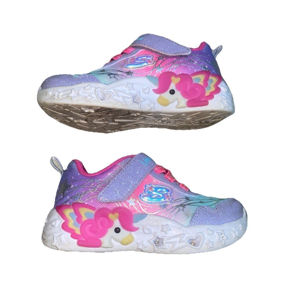 Skechers S Lights Unicorn Charmer - Twilight Dream Infant/Toddler Shoes Size 6